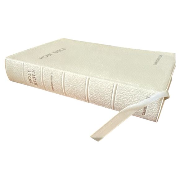 Cambridge Cameo Bible W75X 1969 White French Morocco Leather Gift Edition - Picture 3 of 7